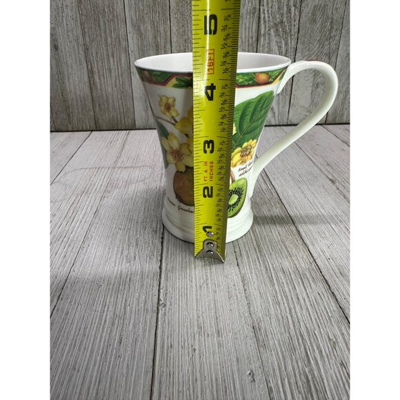 Vtg Crown Trent Fine Bone China Fruit Set of 2 Mugs Kiwi Papaya Pomegranate Fig - Picture 7 of 16